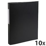 thumbnail of Exacompta - réf. 54381E - Carton de 10 classeurs rigides PP - 2 annx 25 mm - Dos 40 mm - Dimensions 32x25,5 cm -  Pour Format A4 - Noir