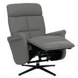 thumbnail of Relaxsessel HWC-L10, TV-Sessel Liegesessel, Liegefunktion drehbar, elektrisch verstellbar Voll-Leder ~ grau
