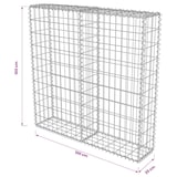 thumbnail of vidaXL Gabionenwand mit Abdeckung Verzinkter Stahl 100×20×100 cm