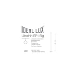 thumbnail of ultrathin sp d100 round pendelleuchte aus schwarze metall ideal lux
