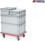thumbnail of PROREGAL 16x Eurobehälter mit geschlossenem Griff und Scharnierdeckel | HxBxT 12x30x40cm | 11 Liter | Grau | Eurobox