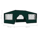 thumbnail of vidaXL Partytent met zijwanden professioneel 90 g/m² 4x6 m groen