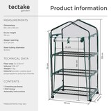 thumbnail of tectake Invernadero con 3 estantes 69 x 49 x 125 cm 69 x 49 x 133 cm Transparente