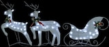 thumbnail of vidaXL Rentier mit Schlitten Weihnachtsdekoration 140LEDs Outdoor Weiß
