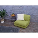 thumbnail of Schlafsessel HWC-E68, Schlafsofa Funktionssessel Klappsessel Relaxsessel, Stoff/Textil ~ grün