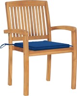 thumbnail of vidaXL Stapelbare Gartenstühle mit Kissen 6 Stk. Massivholz Teak