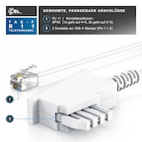 thumbnail of CSL - 15m Telefonkabel TAE-F Stecker auf RJ11 Stecker − Int. Norm 6P4C / 4-polig belegt − Flachkabel - TAE-F - weiß