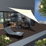 thumbnail of Vela de Sombra Atacama crema triangular L 5x5x5m PEAD