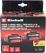 thumbnail of Einhell 18V Akku-Twinpack 4,0 Ah Power-X-Change plus LI-ION Akku Batterie