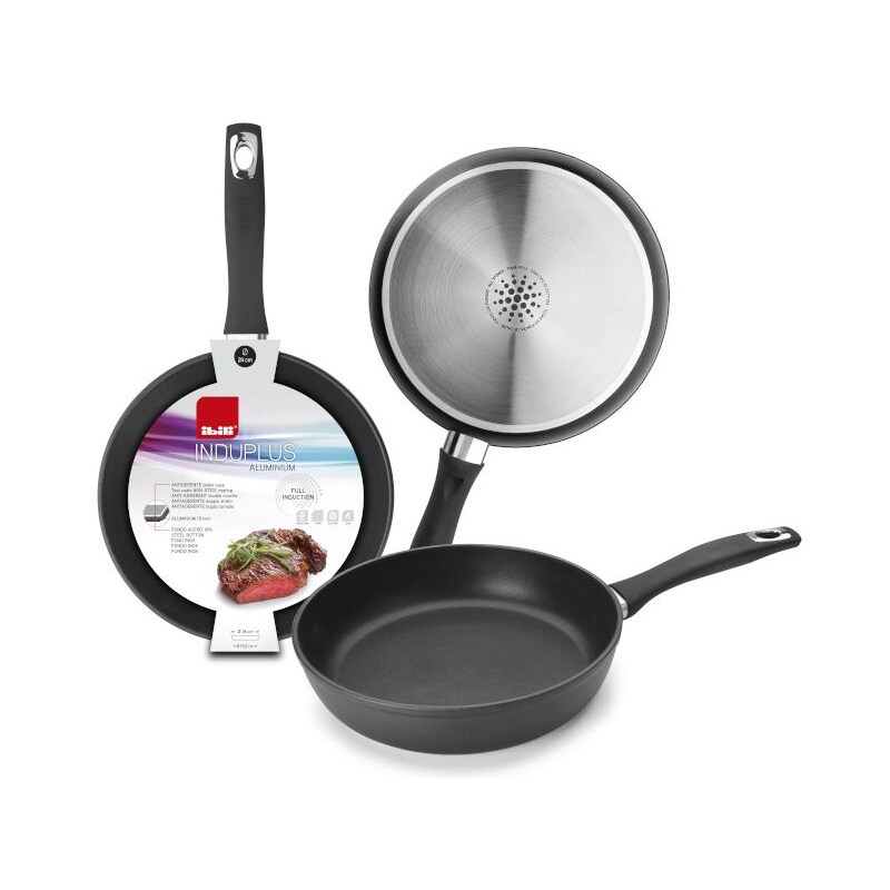 Ibili Sartén antiadherente aluminio New Induplus apta para inducción 18 cm