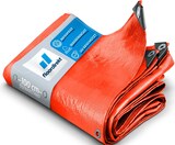 thumbnail of Abdeckplane 140 g/m² (3 x 4 m, Orange) wasserdichte Plane mit Ösen - Gewebeplane Schutzplane