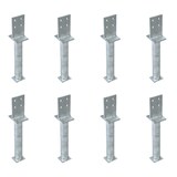 thumbnail of Alberts 8 x T-Pfostenträger mit Steg, Betonanker 300 mm, Steghöhe 130 mm, feuerverzinkt, zum Einbetonieren