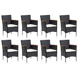 thumbnail of Helloshop26 - Conjunto de comedor de jardín de 9 piezas de resina tejida negra y cojines 02_0014918