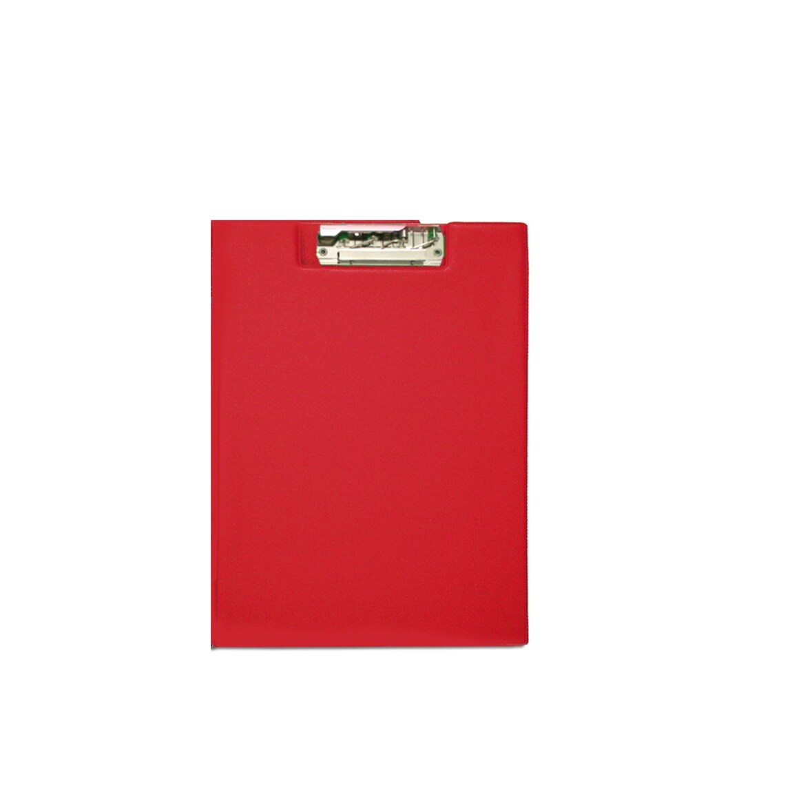 Carpeta de PVC tamaño folio con pinza miniclip escote rojo