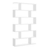thumbnail of Dmora Libreria Joliet, Mobile portalibri alta bifacciale, Scaffale divisorio con 5 ripiani, Scaffale da ufficio moderno, 80x24h192 cm, Bianco lucido
