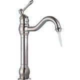 thumbnail of NALA | Grifo de baño alto Vintage Hotel Gastro plateado cepillado | Retro de acero inoxidable premium para fregadero alto|Grifo mezclador 2 conexiones