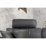 thumbnail of Sofá KAWOLA Sofá de esquina LOLA XL de tela gris con función de relajación motorizada chaise longue izquierda