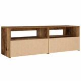 thumbnail of Tables de chevet 2 pcs avec LED vieux bois 60x35x40 cm