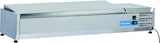 thumbnail of Edelstahl-Kühlvitrine für 6 GN1/3-Tabletts. Abmessungen (BxTxH) 140x39,5x28,1 cm. Temperatur +2°C/+8°C. Kühlkopf VRX 14/38S/S