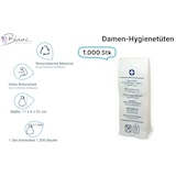 thumbnail of Damen-Hygienetüten/-beutel aus solidem, reißfestem Papier, weiss 1.000 Damenhygienebeutel je SET