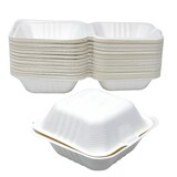 thumbnail of Menübox Burger Boxen Hamburgerboxen Bagasse Burgerboxen 13,2x13,2x4,2 cm  500 Stück