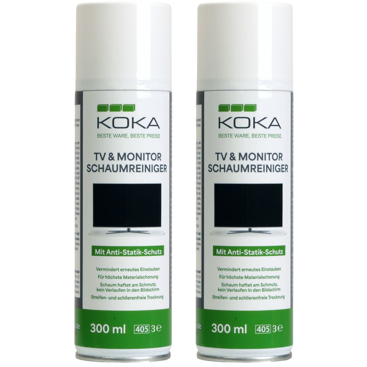 2x TV & Monitor Schaumreiniger je 300ml