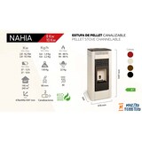 thumbnail of TJ - Estufa de Pellet Canalizable Nahia de 9,5 kW - Color Negro