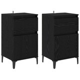 thumbnail of vidaXL Nachttisch 2 pcs Schwarz Eichen-Optik 40 x 35 x 70 cm