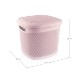 thumbnail of Cestino Quadrato Medio con Coperchio 15 Litri Rosa 7house
