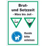thumbnail of Brut- und Setzzeit März bis Juli hochkant Aufkleber A8 (52x74mm)
