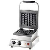 thumbnail of WORLDMAI elektrisches Waffeleisen für zwei rechteckige Waffeln für die Gastronomie. INOX-Waffelmaschine mit Antihaftbeschichtung.