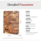 thumbnail of XinZuo - Tabla de cortar de madera de acacia con pies y ranura antideslizantes