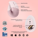 thumbnail of Logitech Rato Sem Fios 6 Botões Ergonómico, Vertical, Vertical, Videogames Cor de Rosa