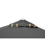 thumbnail of METRO PROFESSIONAL Demi-parasol rectangulaire, acier/aluminium, 2.1 x 1.3 m, avec manivelle, hydrofuge, gris/platine