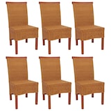 thumbnail of Set di 6 sedie per sala da pranzo Sedia in vimini M42, rattan ~ senza cuscino di seduta