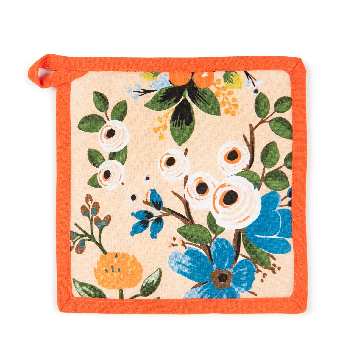 Excelsa Topflappen Fiori Frida Baumwolle 20x20 cm Mehrfarbig