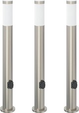 thumbnail of vidaXL Pollerleuchten mit Auslass 3er 80 cm Edelstahl IP44