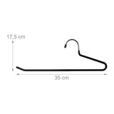 thumbnail of Relaxdays Hosenbügel, 20er Set, rutschfeste Kleiderbügel, platzsparend, HBT: 17,5 x 35 x 0,5 cm, Anzugbügel, schwarz