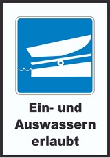 thumbnail of Ein- und Auswassern erlaubt Symbol und Text A0 (841x1189mm)