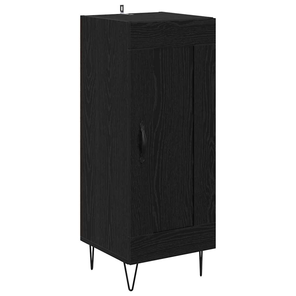 vidaXL Sideboard Schwarz Eichen-Optik 34,5 x 34 x 90 cm