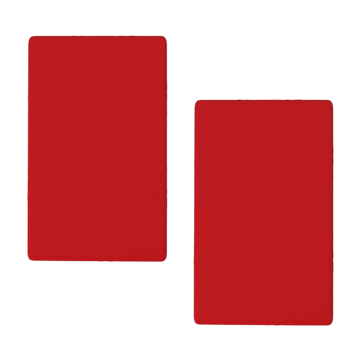 Benetton - Conjunto de 2 lençóis com elástico medindo 100x200cm + 30cm para uma cama de 90cm na cor Vermelho Arco-Íris.