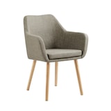 thumbnail of SalesFever Armlehnstuhl | Bezug in Strukturstoff | Stuhlbeine Eichenholz | B 62 x T 60 x H 84 cm | braun – natur