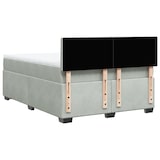 thumbnail of vidaXL Boxspringbett mit Matratze Hellgrau 140x190 cm Samt