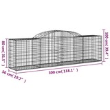 thumbnail of vidaXL Gabionen mit Hochbogen 4 Stk. 300x50x80/100 cm Verzinktes Eisen