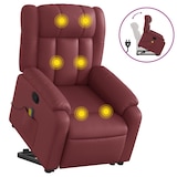 thumbnail of vidaXL Massagesessel mit Aufstehhilfe Weinrot Kunstleder