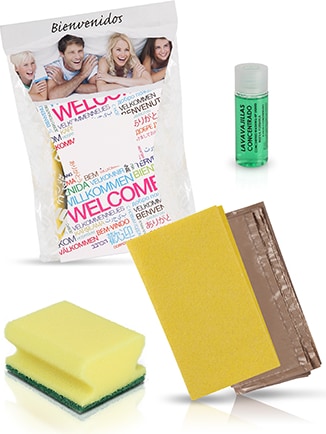 Amenities- Reinigungssets "Welcome Nr. 1" für Touristenunterkünfte - 50 Stück