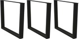 thumbnail of vidaXL Esstisch Beine V-Form 3 Stück Schwarz 100x(72-73,3) cm Stahl
