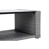 thumbnail of METRO PROFESSIONAL Lounge para exterior Brantford 4 peças, aço/ vime sintético, 2 poltronas, 1 sofá de 2 lugares, 1 mesa de centro, cinzento