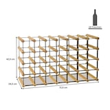 thumbnail of PROREGAL Modulares Weinregal VINOTECA MOD METAL | HxBxT 42,5x72,5x24,5cm | 7x4 Flaschen | Massives Kiefernholz | Braun geölt | Flaschenregal