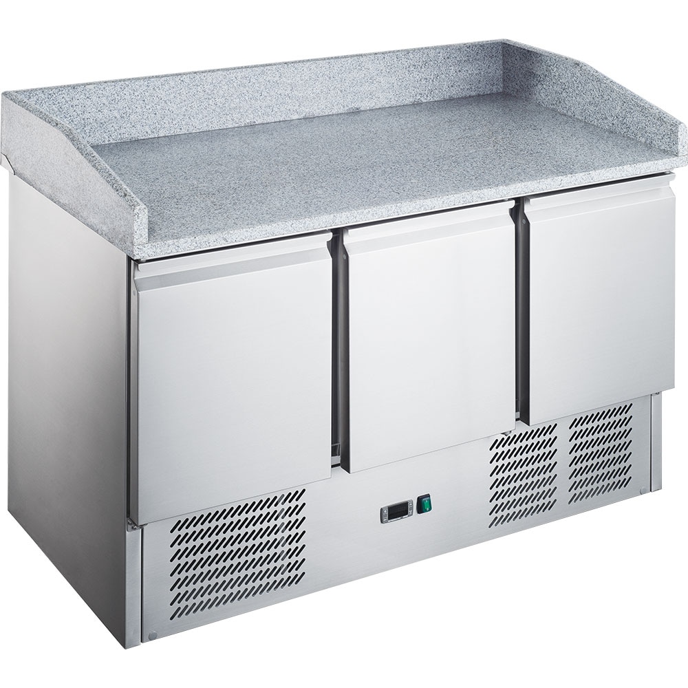 STARLINE Pizzatisch mit drei Türen, GN1/1, 1400x700x1020 mm (BxTxH), 368 L